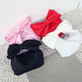 Bow Faux-leather Hand Bag