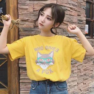 Fox Print Short Sleeve T-shirt