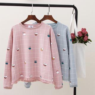 Printed Plaid Pullover
