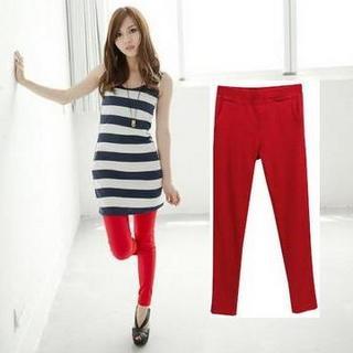 Skinny Pants Red - One Size