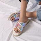 Transparent Cross-strap Espadrille Sandals