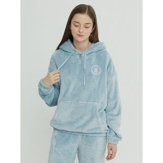 Snug Club Oversized Fleece Hoodie Blue - One Size