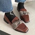 Plaid Bow Loafers