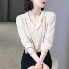 Puff-sleeve Sequined Shirt