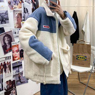 Fleece Two Tone Zip-up Jacket