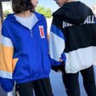 Couple Matching Lettering Hooded Windbreaker / Print Pullover / Lettering Sweatpants