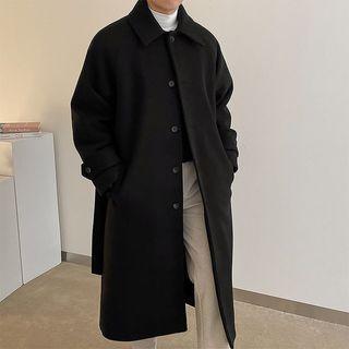 Wool Blend Mac Coat With Belt