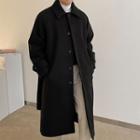 Wool Blend Mac Coat With Belt