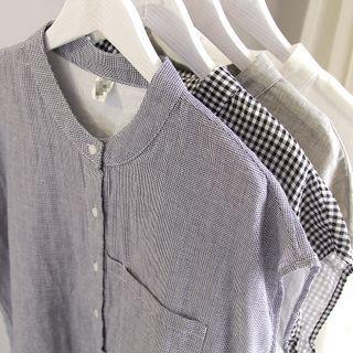 Crewneck Button-up Tank Top