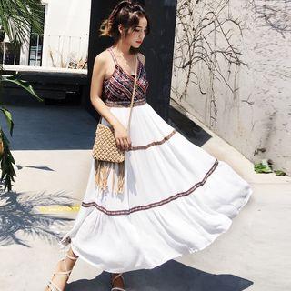 Spaghetti Strap Midi Dress / Light Jacket / Set