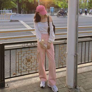Halter Knit Top / Knit Top / Cargo Pants
