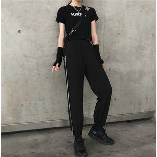 Print Short Sleeve T-shirt / Sweatpants