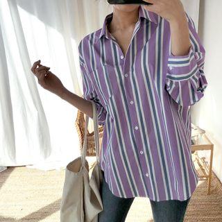 Purple Striped Shirt