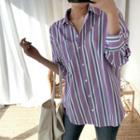 Purple Striped Shirt