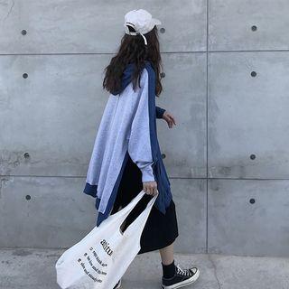 Two Tone Hoodie Blue - One Size