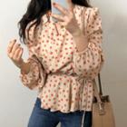 Long-sleeve Chiffon Blouse As Shown In Figure - One Size