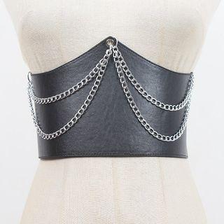 Chain Corset Belt Black - One Size