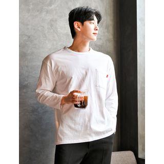 Pocket-front T-shirt In 10 Colors