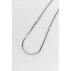 Plain Snake-chain Necklace Silver - One Size