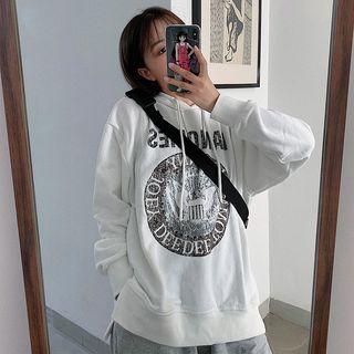 Printed Long Sleeve Hoodie