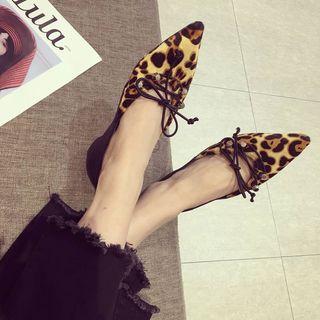 Leopard Print Pointed Flats