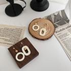 Non-matching Wooden Hoop & Oval Dangle Earring