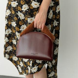 Faux-fur Strap Tote Bag