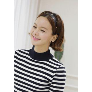 Studded Faux-leather Headband