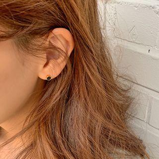 Round Button Ear Studs