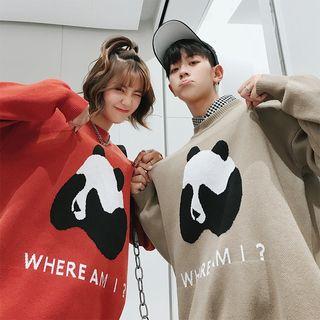 Couple Matching Panda Pattern Sweater