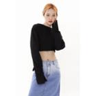 Reversible Beribboned Wide-cuff Cardigan Black - One Size