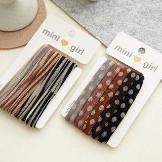 Set Of 5: Patterned Hair Tie