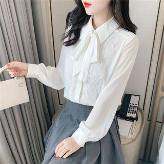 Lace Detail Chiffon Shirt