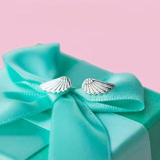 925 Sterling Silver Wings Stud Earring