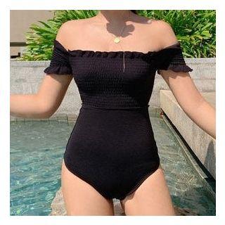 Off Shoulder Ruffle Swimsuit