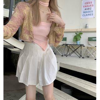 Halter-neck Top / Tie Dye Cardigan