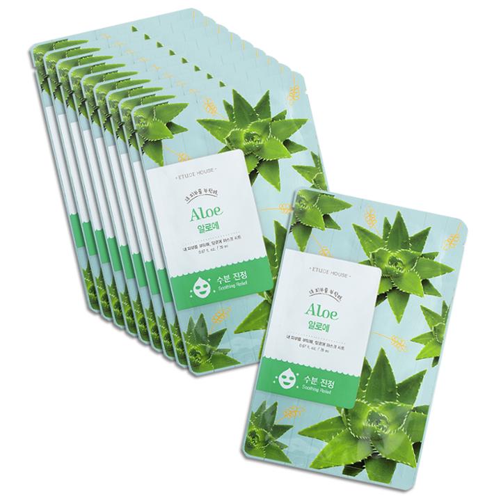 Etude House - New I Need You, Aloe! Mask Sheet Set 10 Pcs