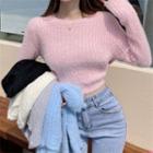Slim-fit Cropped Sweater In 5 Colors