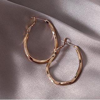 Geometry Hoop Drop Earring
