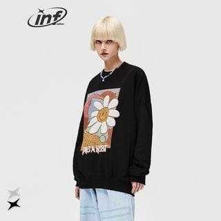 Unisex Embossed Loose Sweatshirt