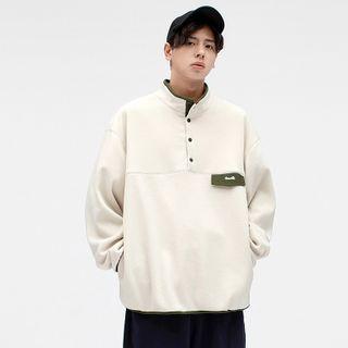 Applique Henley Sweatshirt