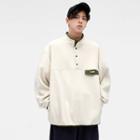 Applique Henley Sweatshirt