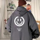 Smiley Face Print Oversize Hoodie