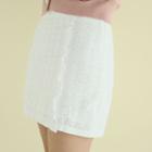 Frilled Eyelet-lace Miniskirt