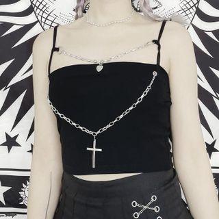 Cross Chain-accent Camisole Top