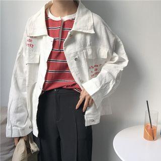 Lettering Loose-fit Jacket
