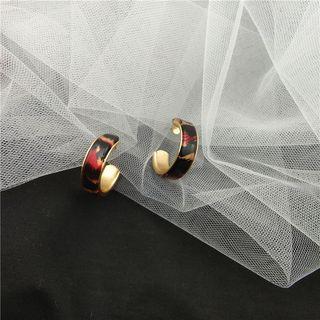 Leopard Print Hoop Earring 1 Pair - Stud Earring