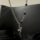 Snake Pendant Thorn Stainless Steel Necklace