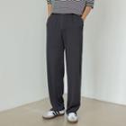 Ice Silk High-waist Contrast-trim Waist Pants