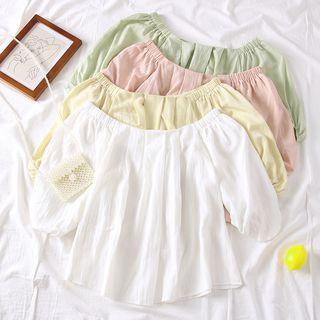 Boatneck Plain Blouse
